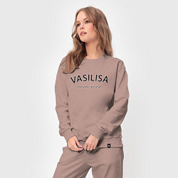 Костюм хлопковый женский Vasilisa never alone - motto, цвет: пыльно-розовый — фото 2