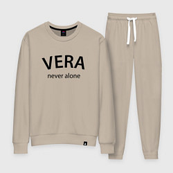 Костюм хлопковый женский Vera never alone - motto, цвет: миндальный