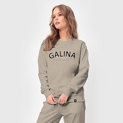 Костюм хлопковый женский Galina never alone - motto, цвет: миндальный — фото 2