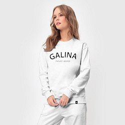 Костюм хлопковый женский Galina never alone - motto, цвет: белый — фото 2