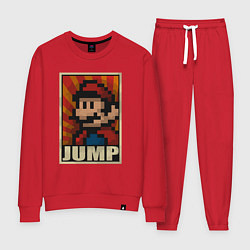 Костюм хлопковый женский Jump Mario, цвет: красный