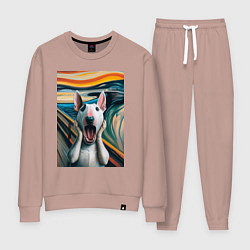 Костюм хлопковый женский Булли в картине крик - нейросеть, цвет: пыльно-розовый