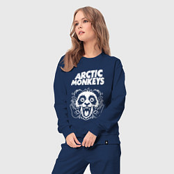 Костюм хлопковый женский Arctic Monkeys rock panda, цвет: тёмно-синий — фото 2