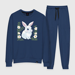 Женский костюм Милый зайчонок на фоне цветов