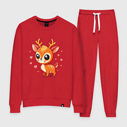 Женский костюм Оленёнок и сердечки