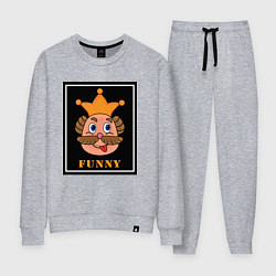 Женский костюм Веселый король смайликов - Funny king emoji