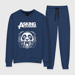 Костюм хлопковый женский Asking Alexandria rock panda, цвет: тёмно-синий