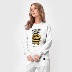 Костюм хлопковый женский Why bee cause im cool, цвет: белый — фото 2