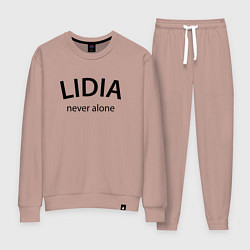 Костюм хлопковый женский Lidia never alone - motto, цвет: пыльно-розовый