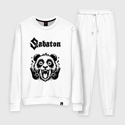 Костюм хлопковый женский Sabaton - rock panda, цвет: белый