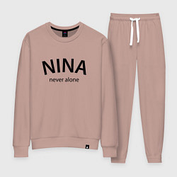 Костюм хлопковый женский Nina never alone - motto, цвет: пыльно-розовый