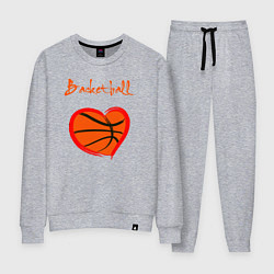 Костюм хлопковый женский Basket love, цвет: меланж