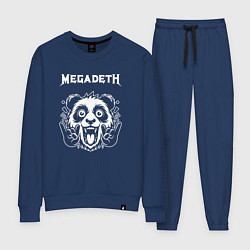 Костюм хлопковый женский Megadeth rock panda, цвет: тёмно-синий