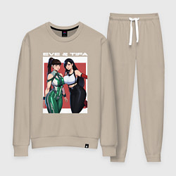 Костюм хлопковый женский Тифа и Ева girls fantasy, цвет: миндальный