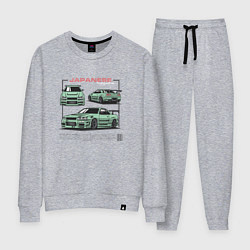 Костюм хлопковый женский Ниссан скайлайн, цвет: меланж