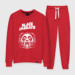 Костюм хлопковый женский Black Sabbath rock panda, цвет: красный