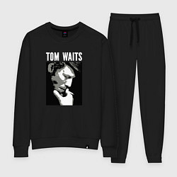 Костюм хлопковый женский Tom Waits in abstract graphics, цвет: черный