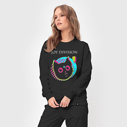 Костюм хлопковый женский Joy Division rock star cat, цвет: черный — фото 2