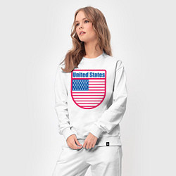 Костюм хлопковый женский United States, цвет: белый — фото 2