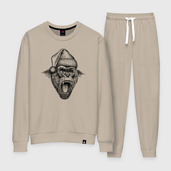 Женский костюм Рычащая новогодняя горилла