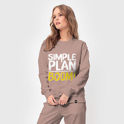 Костюм хлопковый женский Simple plan - boom, цвет: пыльно-розовый — фото 2