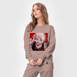 Костюм хлопковый женский Токийский гуль Сузуя, цвет: пыльно-розовый — фото 2