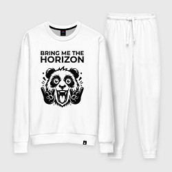 Костюм хлопковый женский Bring Me the Horizon - rock panda, цвет: белый