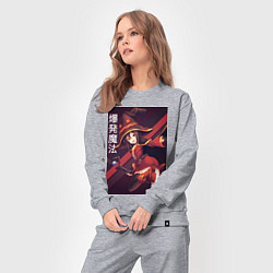 Костюм хлопковый женский Мэгумин, цвет: меланж — фото 2