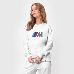 Костюм хлопковый женский BMW logo sport, цвет: белый — фото 2