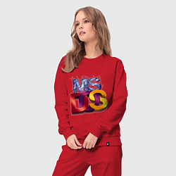 Костюм хлопковый женский Ms DOS, цвет: красный — фото 2