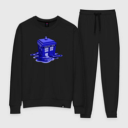 Костюм хлопковый женский Tardis ink, цвет: черный