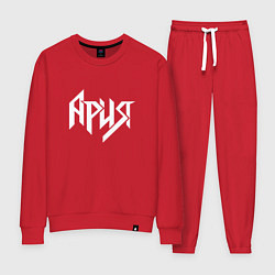 Женский костюм Ария - белый логотип рок группы