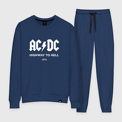 Костюм хлопковый женский AC DC - Highway to hell 1979, цвет: тёмно-синий