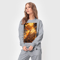 Костюм хлопковый женский Клинок, рассекающий демонов Дзэнъицу Агацума, цвет: меланж — фото 2