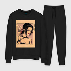 Костюм хлопковый женский Нана Осаки Вокалистка панк-группы Black Stones, цвет: черный