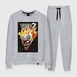 Костюм хлопковый женский Twisted metal 2 - clown head, цвет: меланж