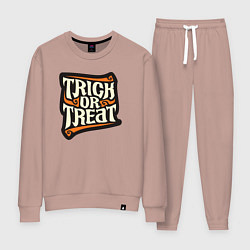 Костюм хлопковый женский Trick, цвет: пыльно-розовый