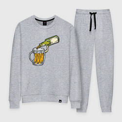 Костюм хлопковый женский Наливаю пивко, цвет: меланж