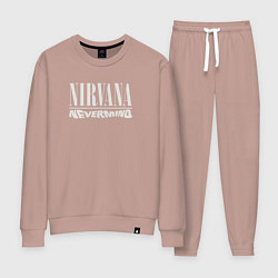 Костюм хлопковый женский Nevermind Nirvana, цвет: пыльно-розовый