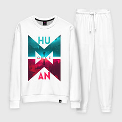 Костюм хлопковый женский Once human logotype, цвет: белый