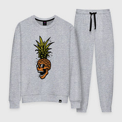 Костюм хлопковый женский Ананасовая голова, цвет: меланж