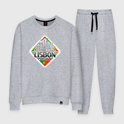 Костюм хлопковый женский Португалия Лиссабон, цвет: меланж