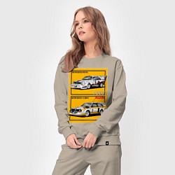 Костюм хлопковый женский Audi гоночные, цвет: миндальный — фото 2