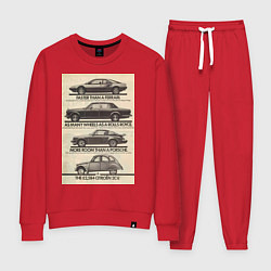 Костюм хлопковый женский Citroen автомобиль, цвет: красный