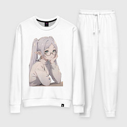 Костюм хлопковый женский Провожающая в последний путь Фрирен, цвет: белый