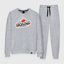 Костюм хлопковый женский Boxing team, цвет: меланж