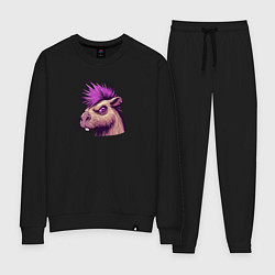 Женский костюм Панк капибара с ирокезом