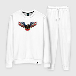 Костюм хлопковый женский USA eagle, цвет: белый