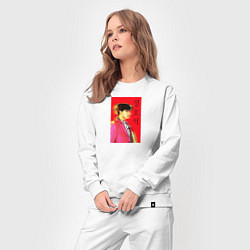 Костюм хлопковый женский Чон Джонгук, цвет: белый — фото 2