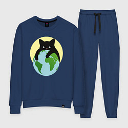Женский костюм Котик, обнимающий землю в космосе
